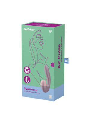 2 en 1 Vibromasseur point G avec stimulateur clitoris USB rose Supernova Satisfyer - CC597780